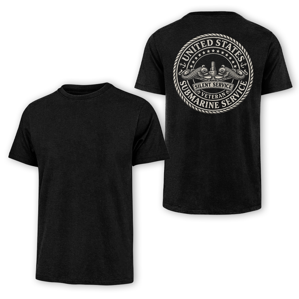 Silent Service Veteran Silver Dolphins Classic Tee
