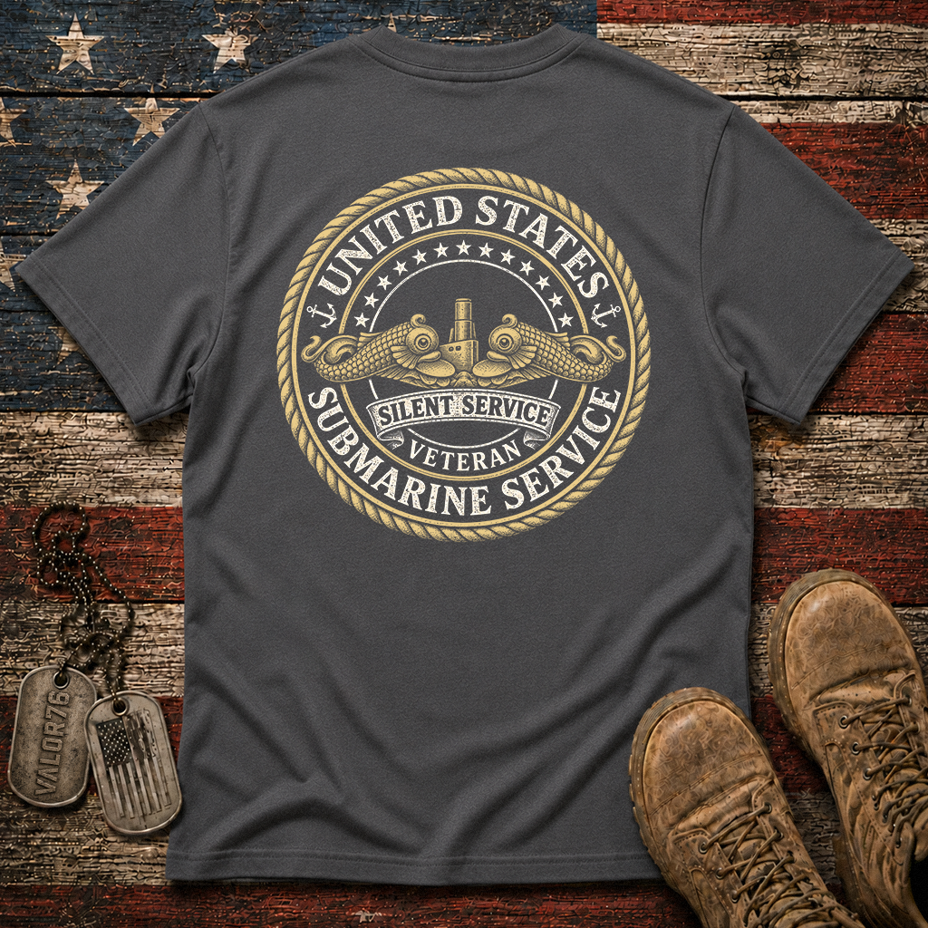 Silent Service Veteran Gold Dolphins Classic Tee