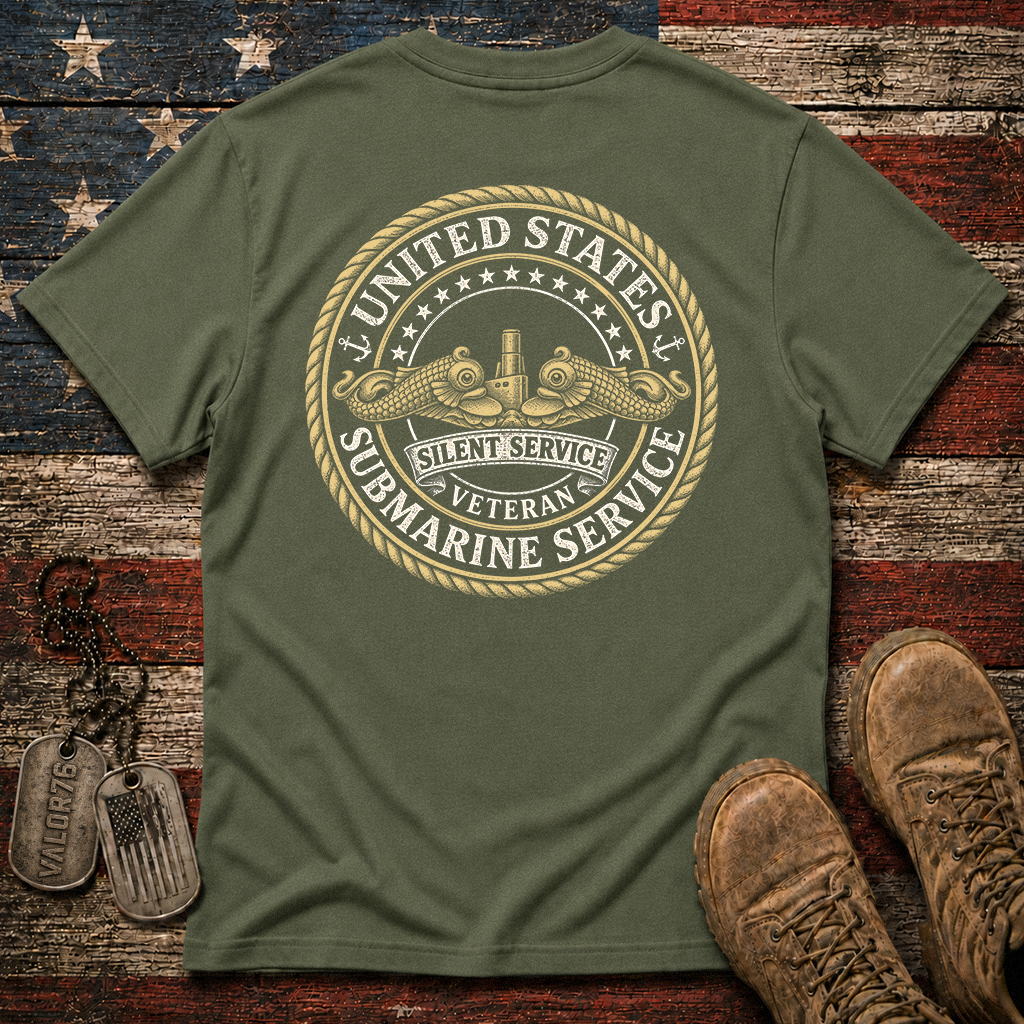 Silent Service Veteran Gold Dolphins Classic Tee