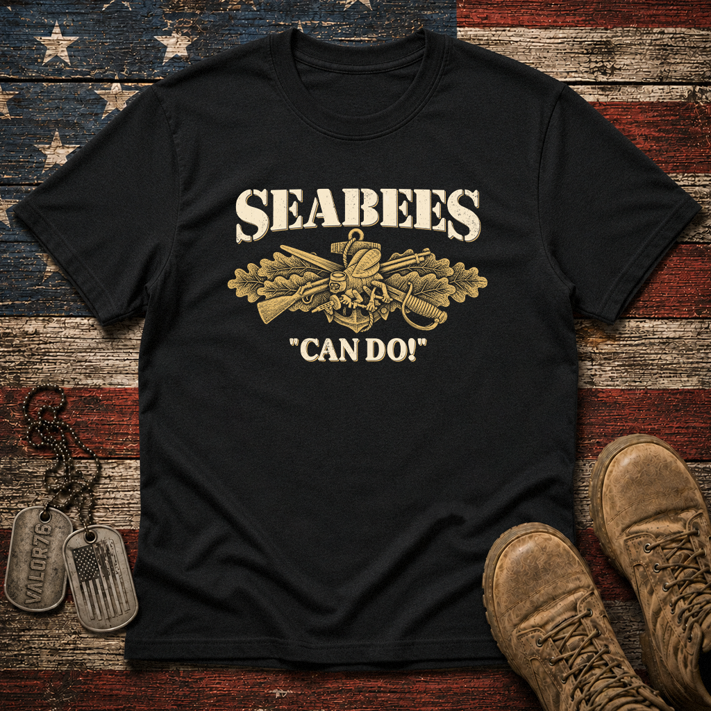 Seabees Can Do Gold Insignia Classic Tee