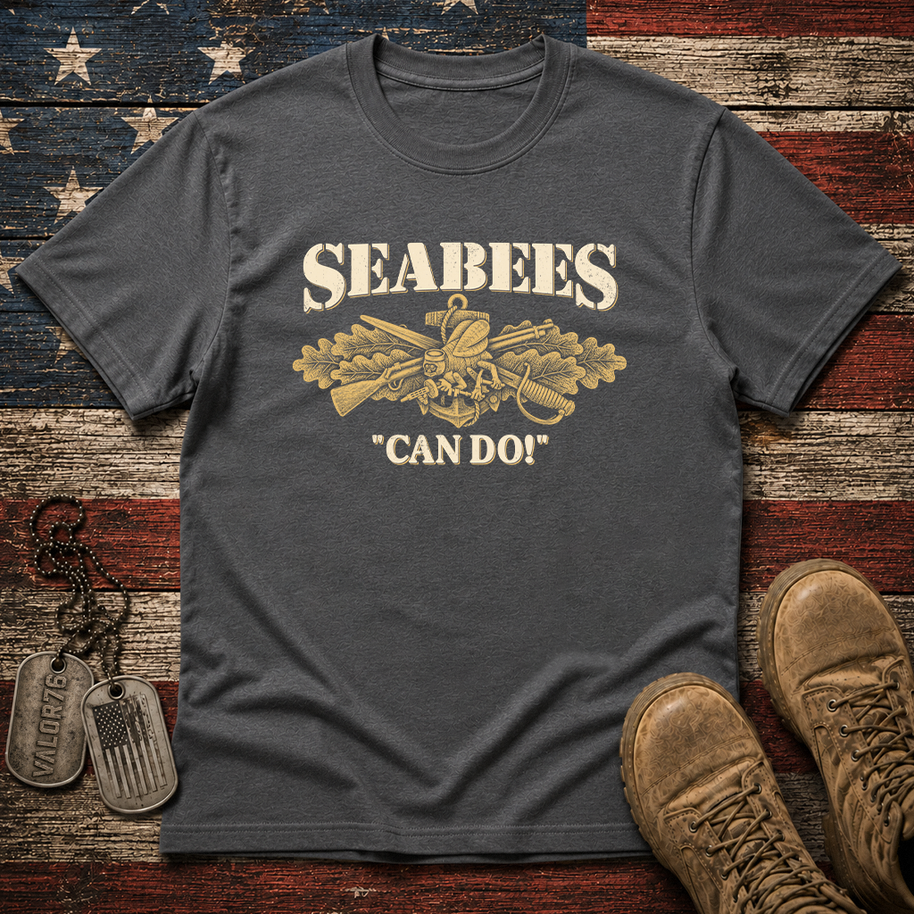 Seabees Can Do Gold Insignia Classic Tee