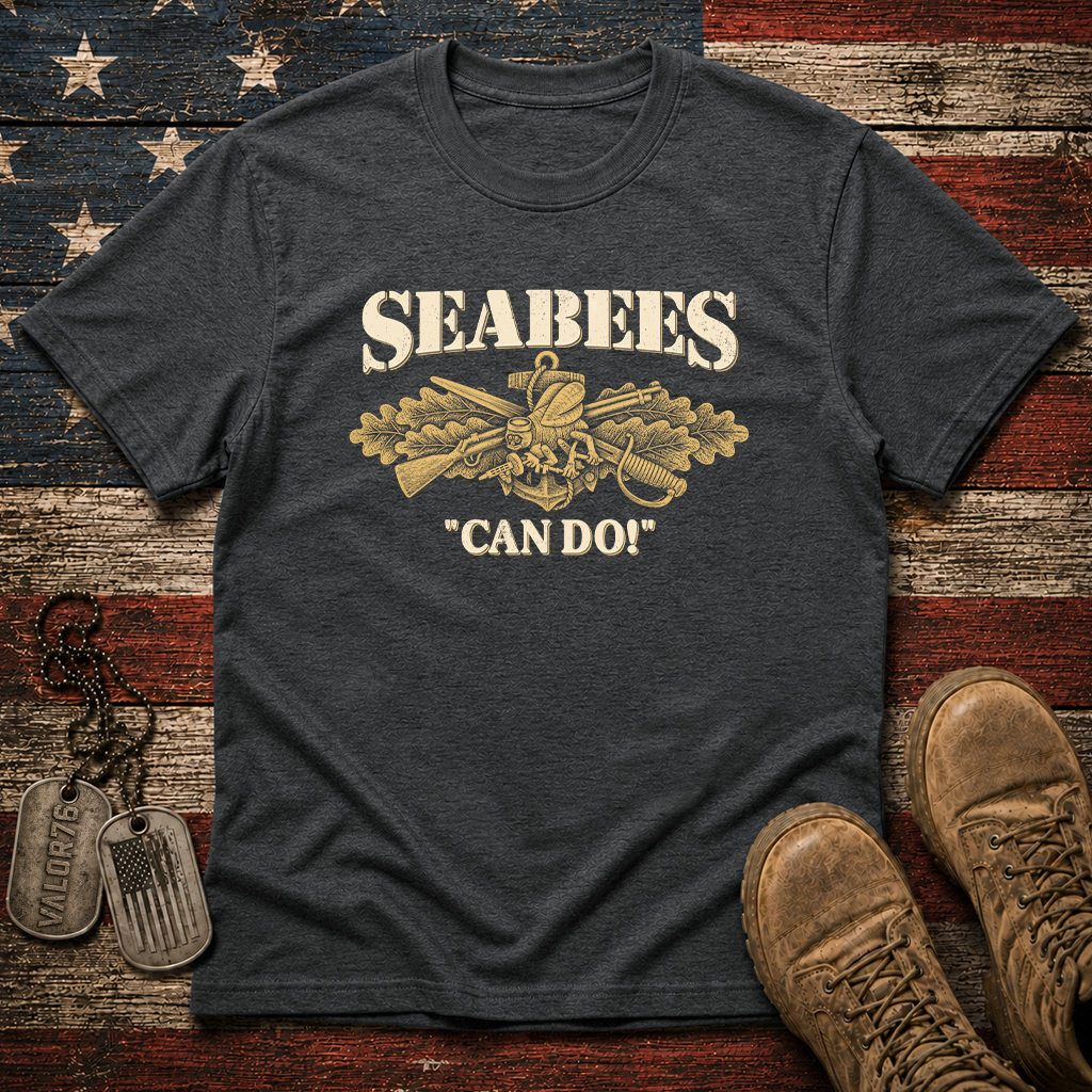 Seabees Can Do Gold Insignia Classic Tee