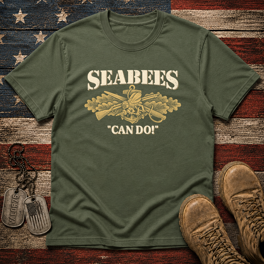 Seabees Can Do Gold Insignia Classic Tee