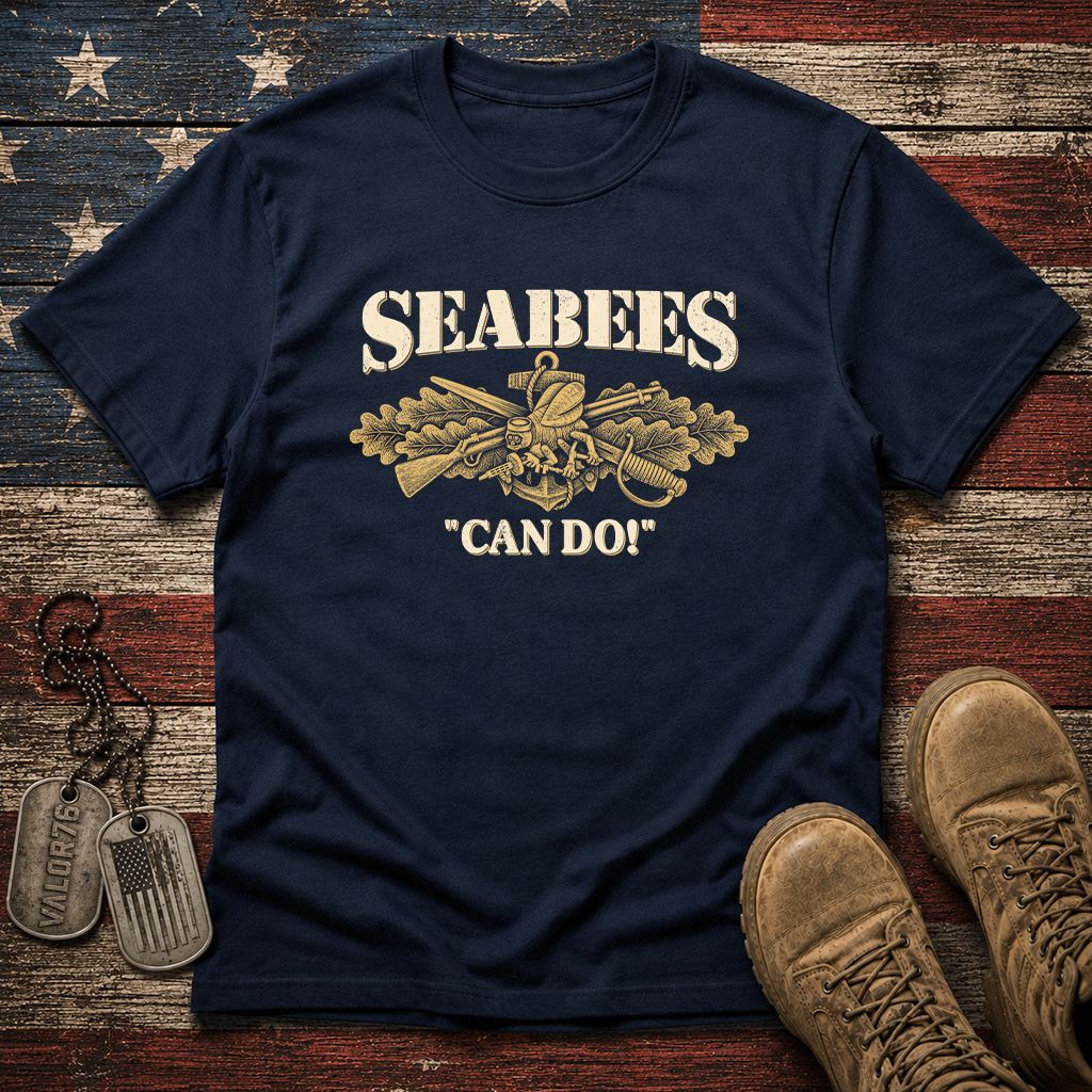 Seabees Can Do Gold Insignia Classic Tee