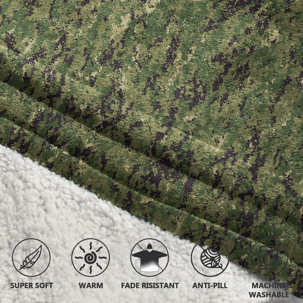 Navy Digital Type III Camouflage Blanket Hoodie