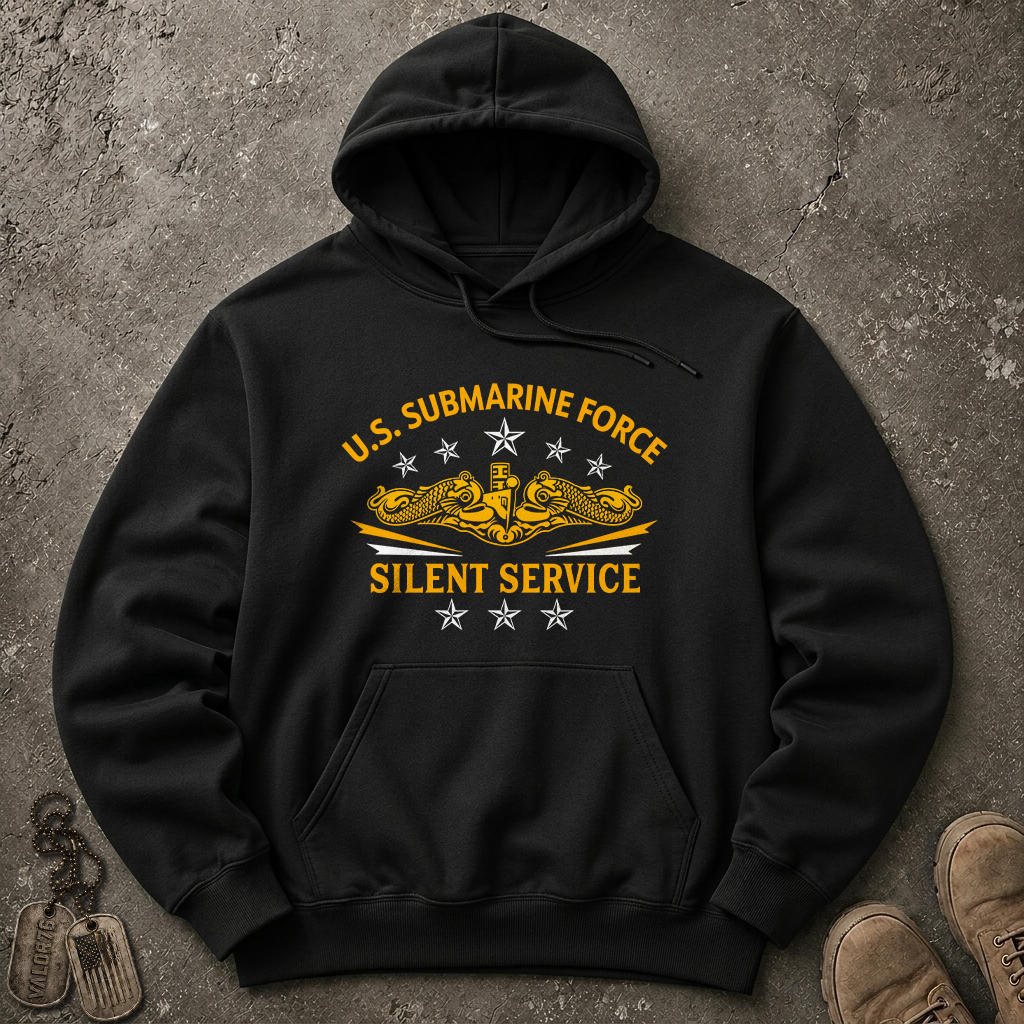 Submarine Force Silent Service Gold Dolphins Heavy Blend™ Hoodie