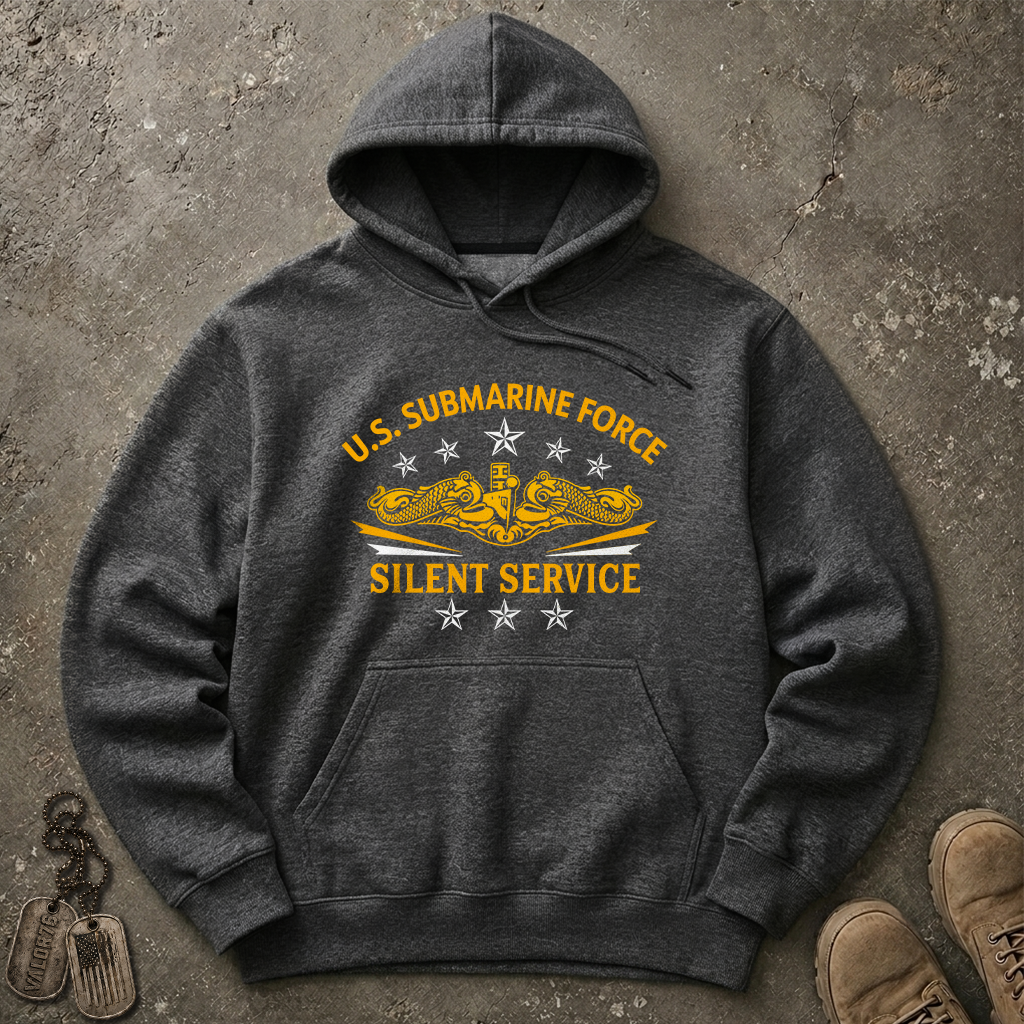 Submarine Force Silent Service Gold Dolphins Heavy Blend™ Hoodie