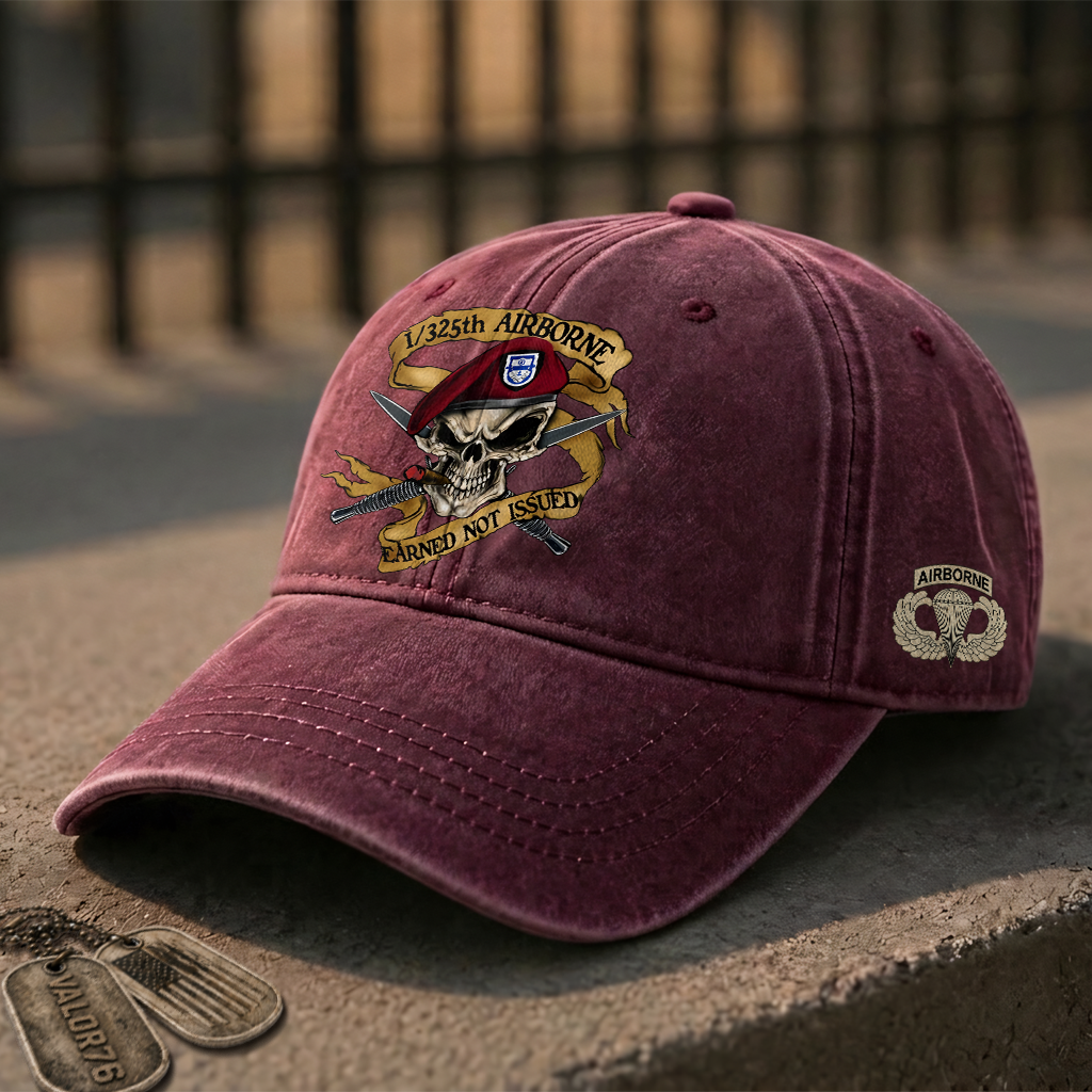 I/325th Airborne Earned Not Issued Washed Cap