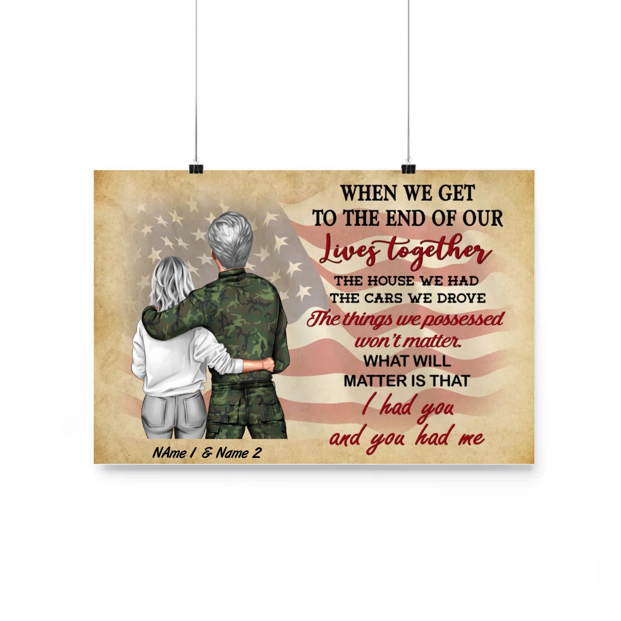 Veteran Couple When We Get To the end Of Our Lives Together Matte Horizontal Posters