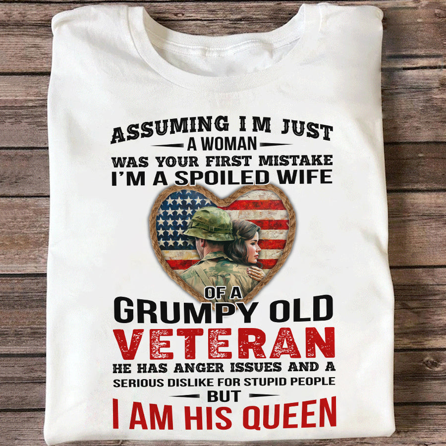 I Am A Spoiled Wife Of Grumpy Old Veteran Classic T-Shirt