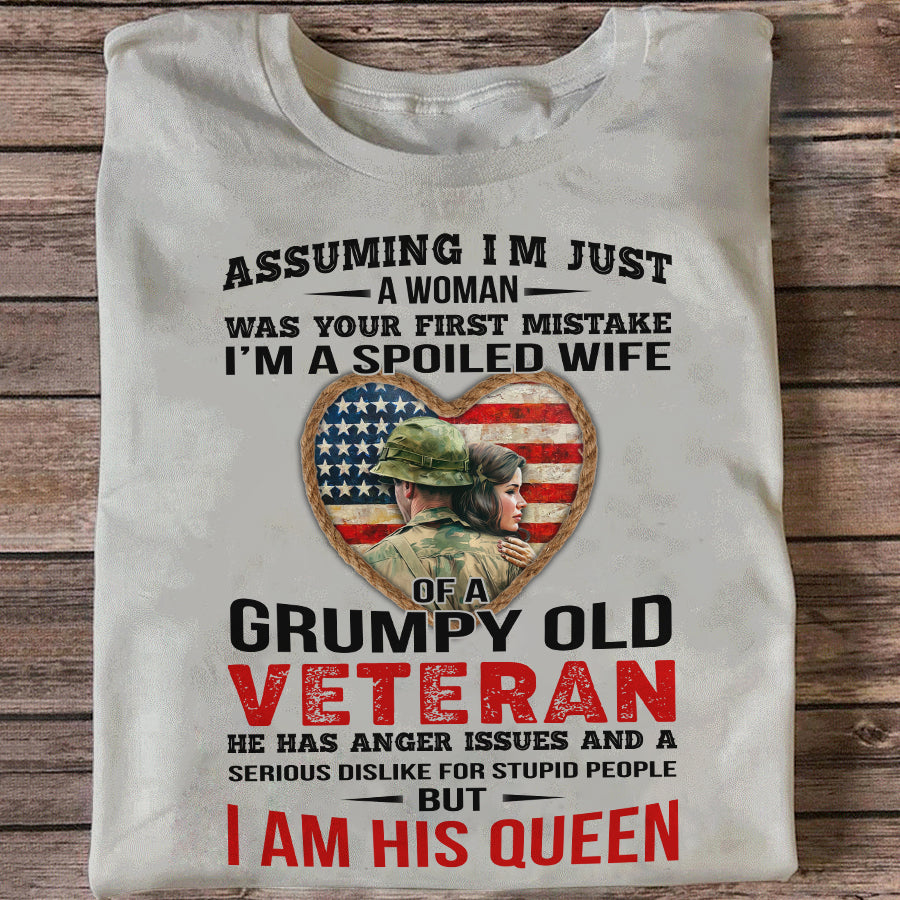 I Am A Spoiled Wife Of Grumpy Old Veteran Classic T-Shirt