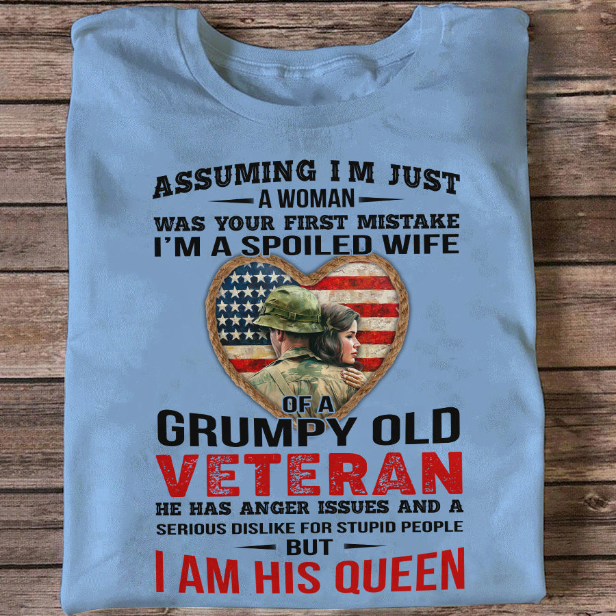 I Am A Spoiled Wife Of Grumpy Old Veteran Classic T-Shirt