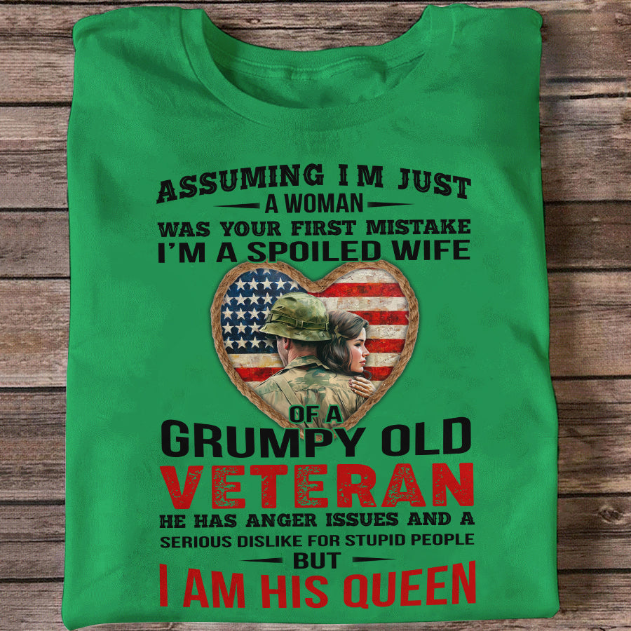 I Am A Spoiled Wife Of Grumpy Old Veteran Classic T-Shirt