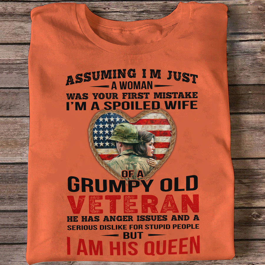 I Am A Spoiled Wife Of Grumpy Old Veteran Classic T-Shirt