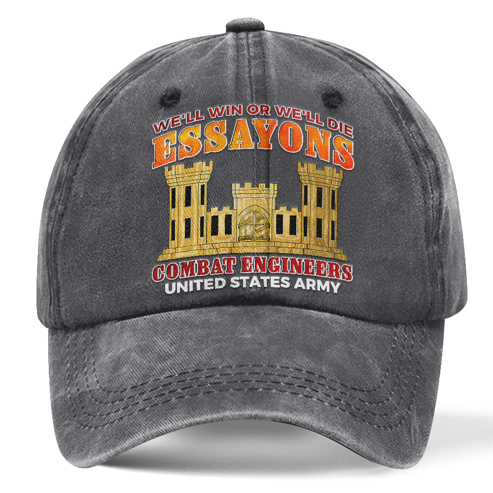 Personalizable Combat Engineer Washed Cap