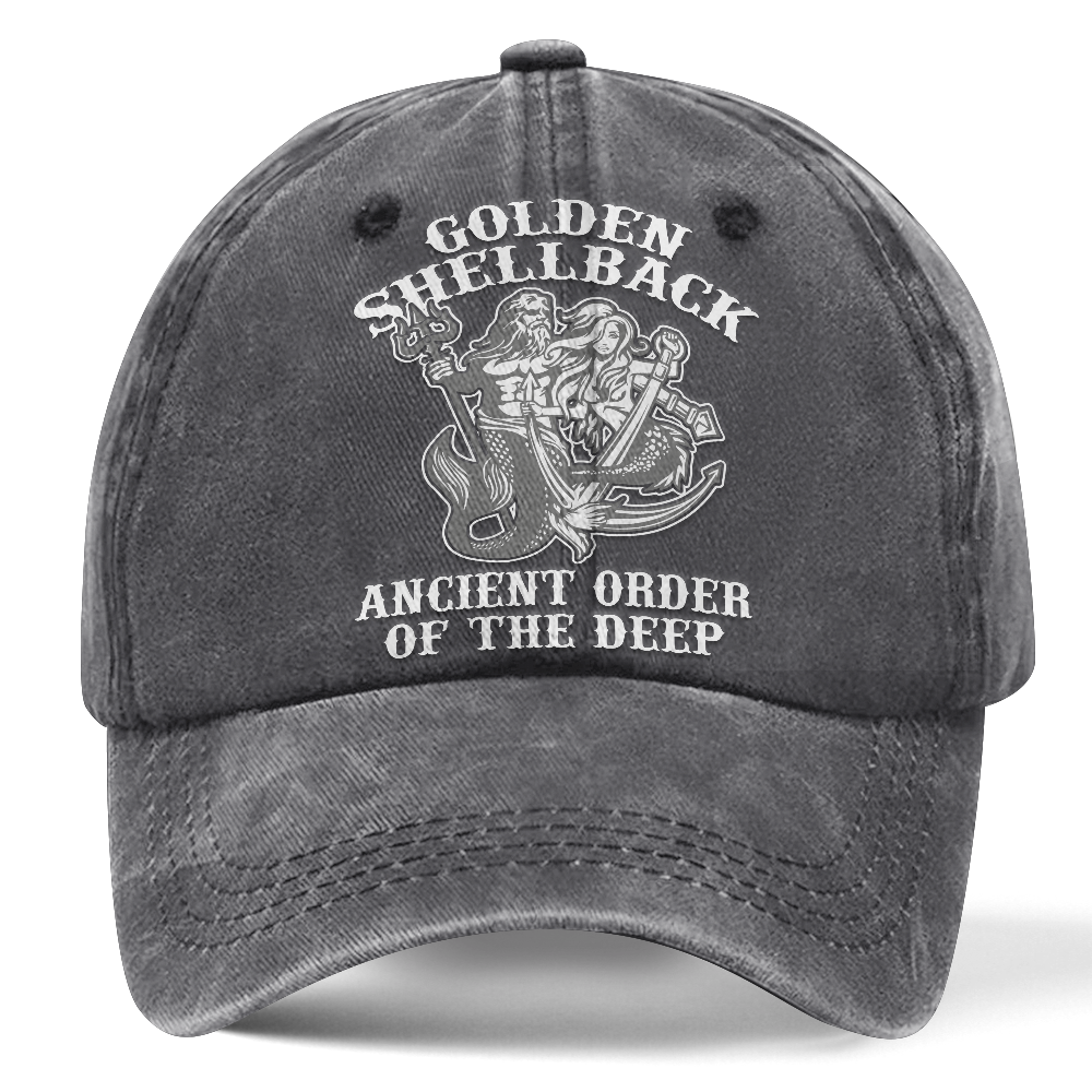 Personalizable Navy Shellback Washed Cap