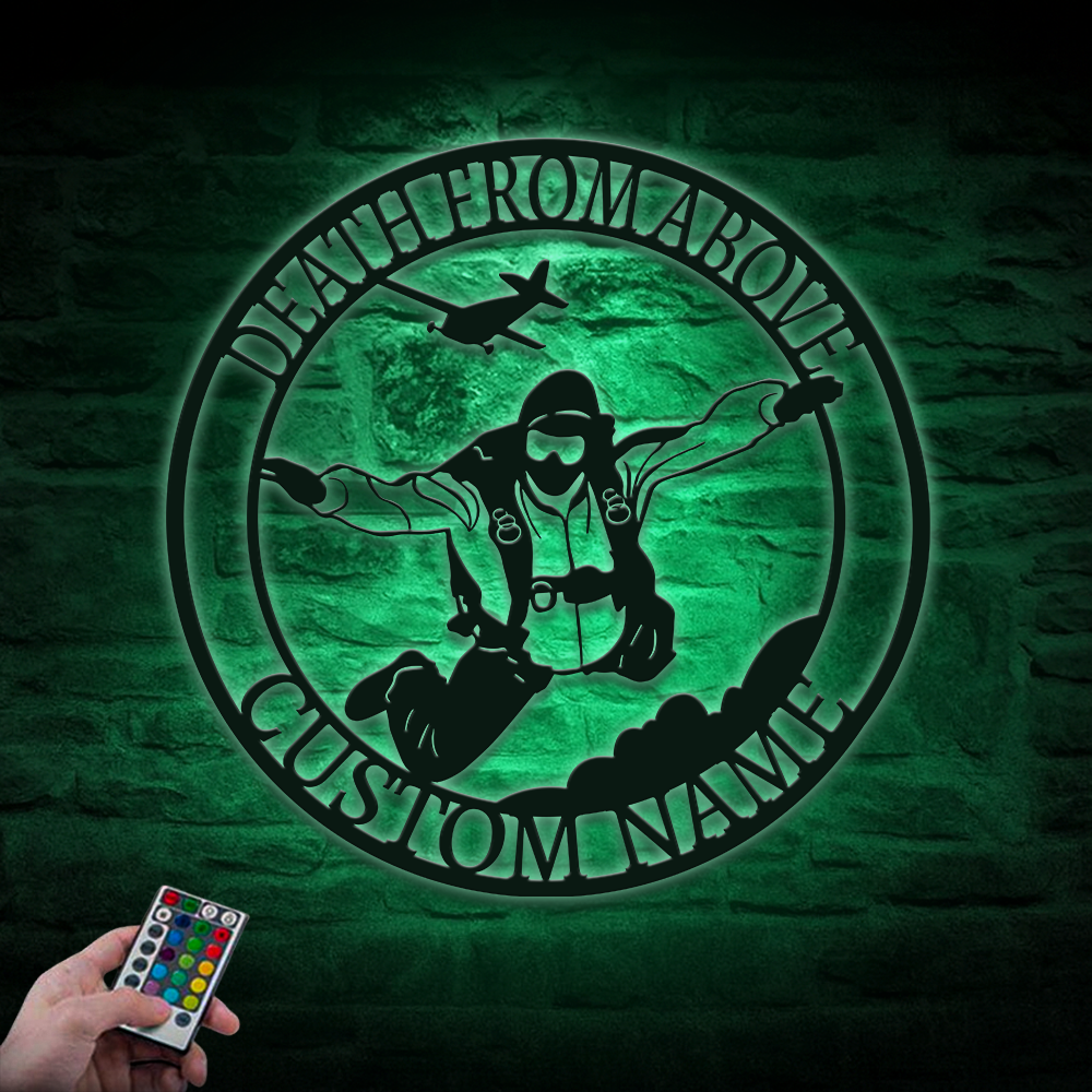 Personalized Airborne Death From Above Metal Sign Wall Art