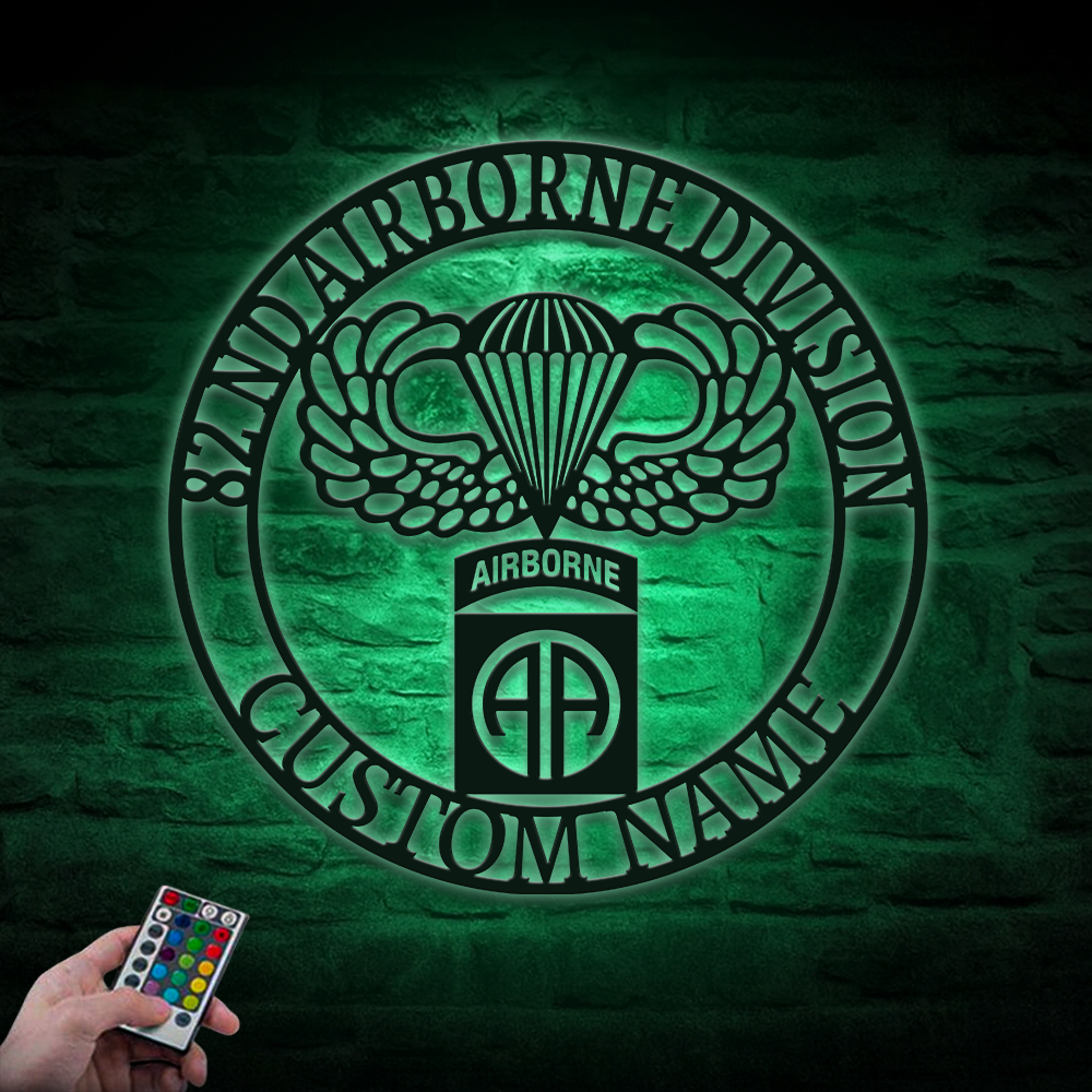 Personalized Airborne Metal Sign Wall Art