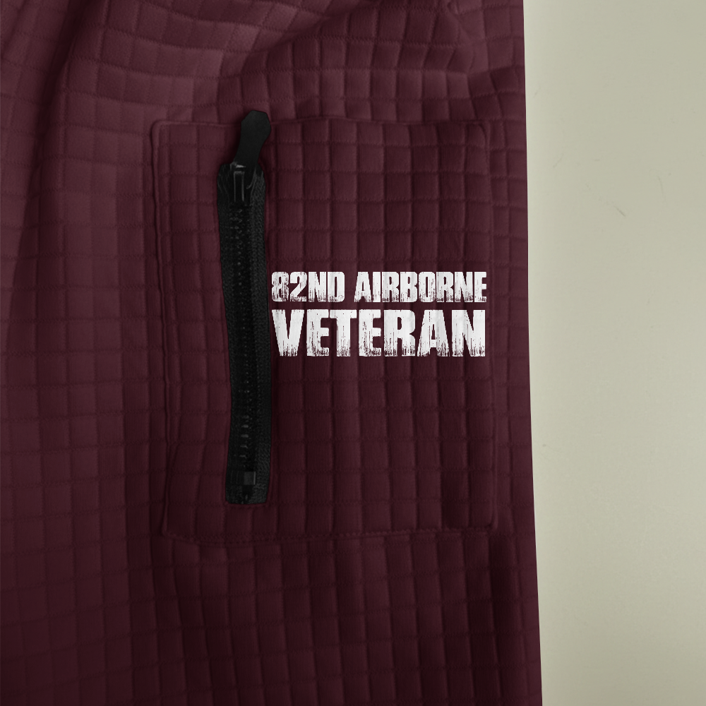 Personalizable 82nd Airborne Waffle Hooded Jacket