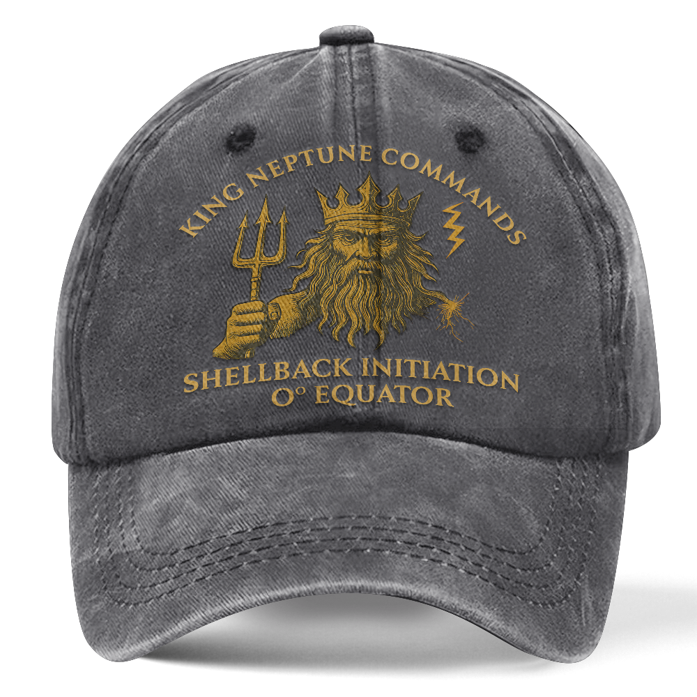 Personalizable Navy Shellback Washed Cap