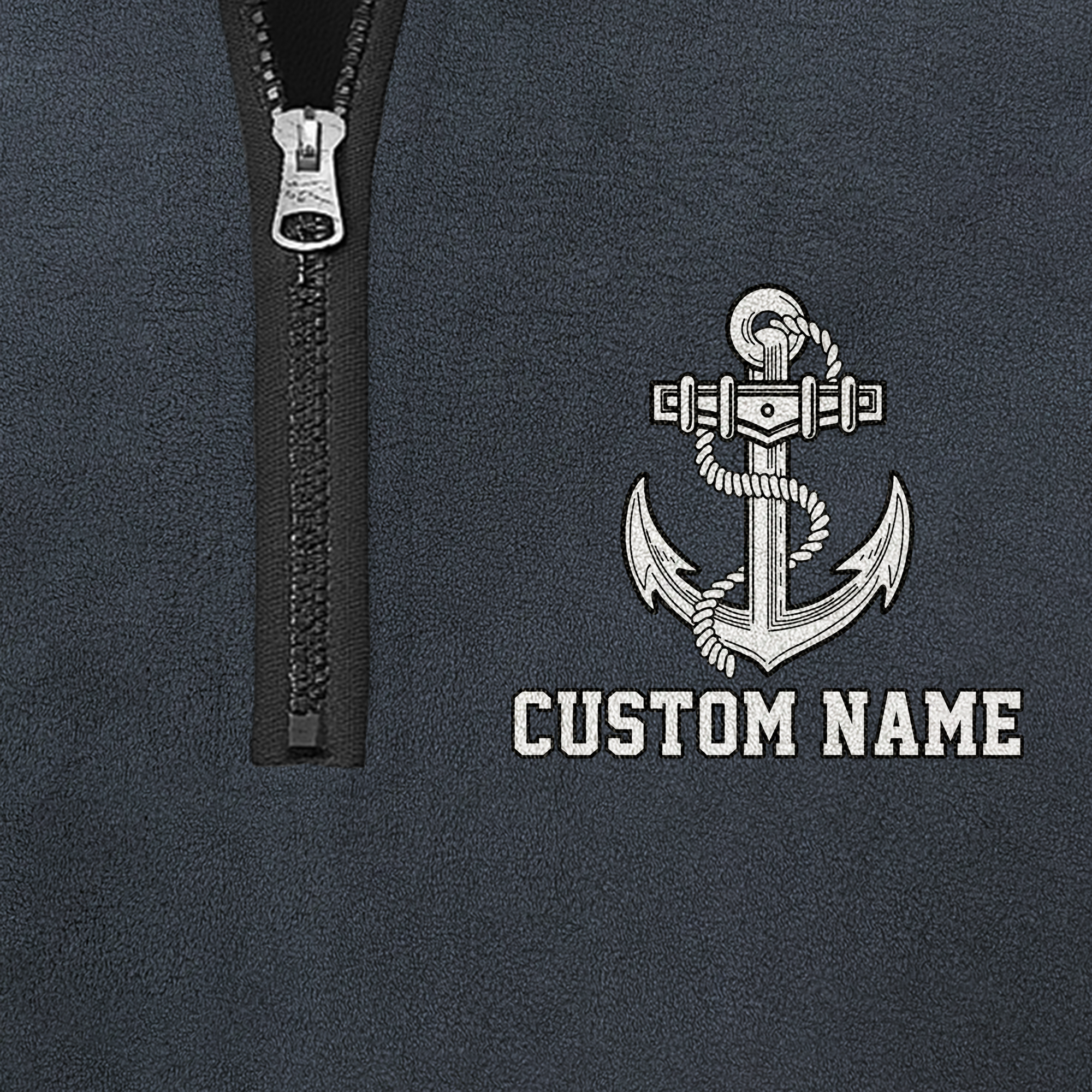 Personalizable Navy Snipes Half-Zip Raglan Sweatshirt