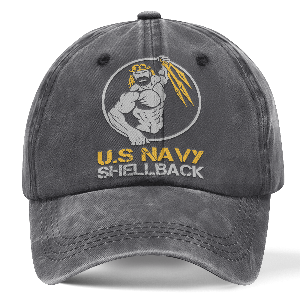 Personalizable Navy Shellback Washed Cap