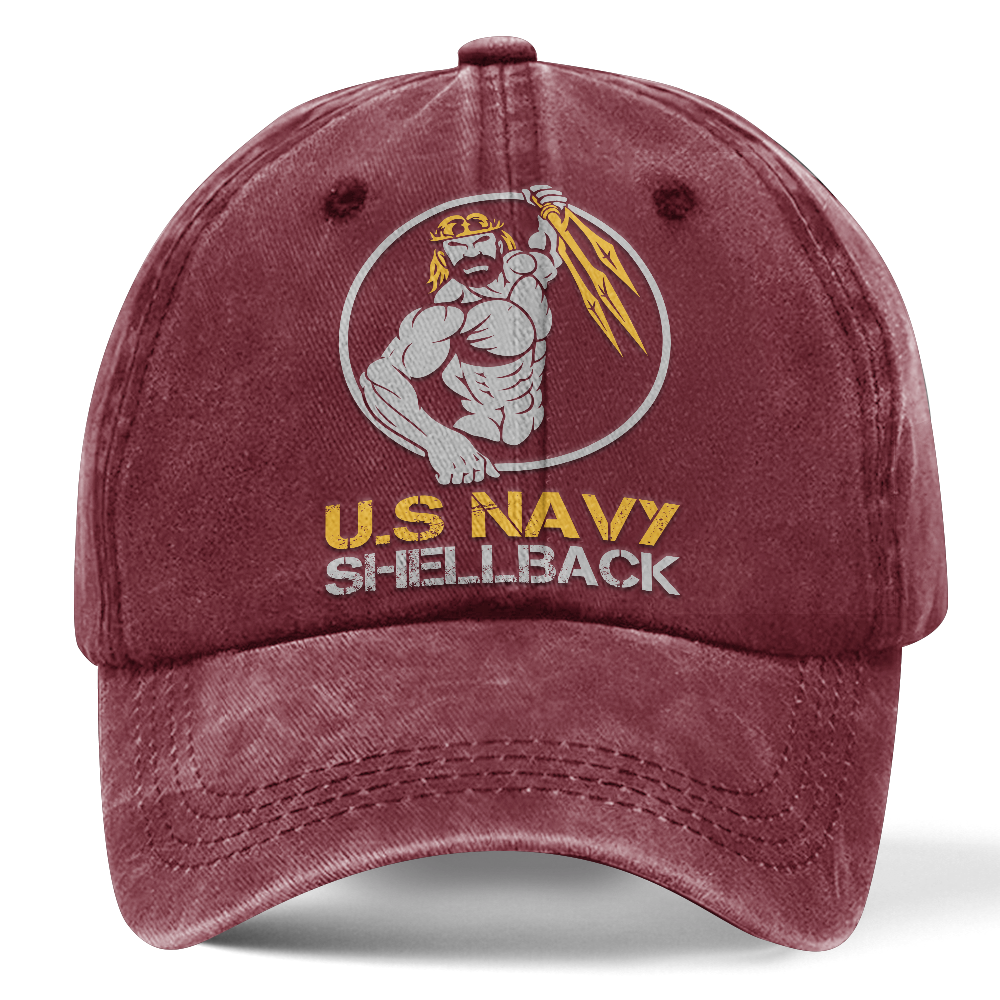 Personalizable Navy Shellback Washed Cap