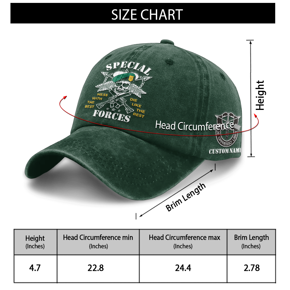 Personalizable Special Forces Washed Cap