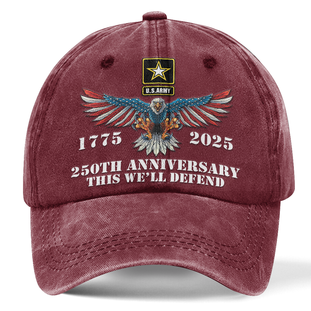 Army 250th Anniversary Washed Cap