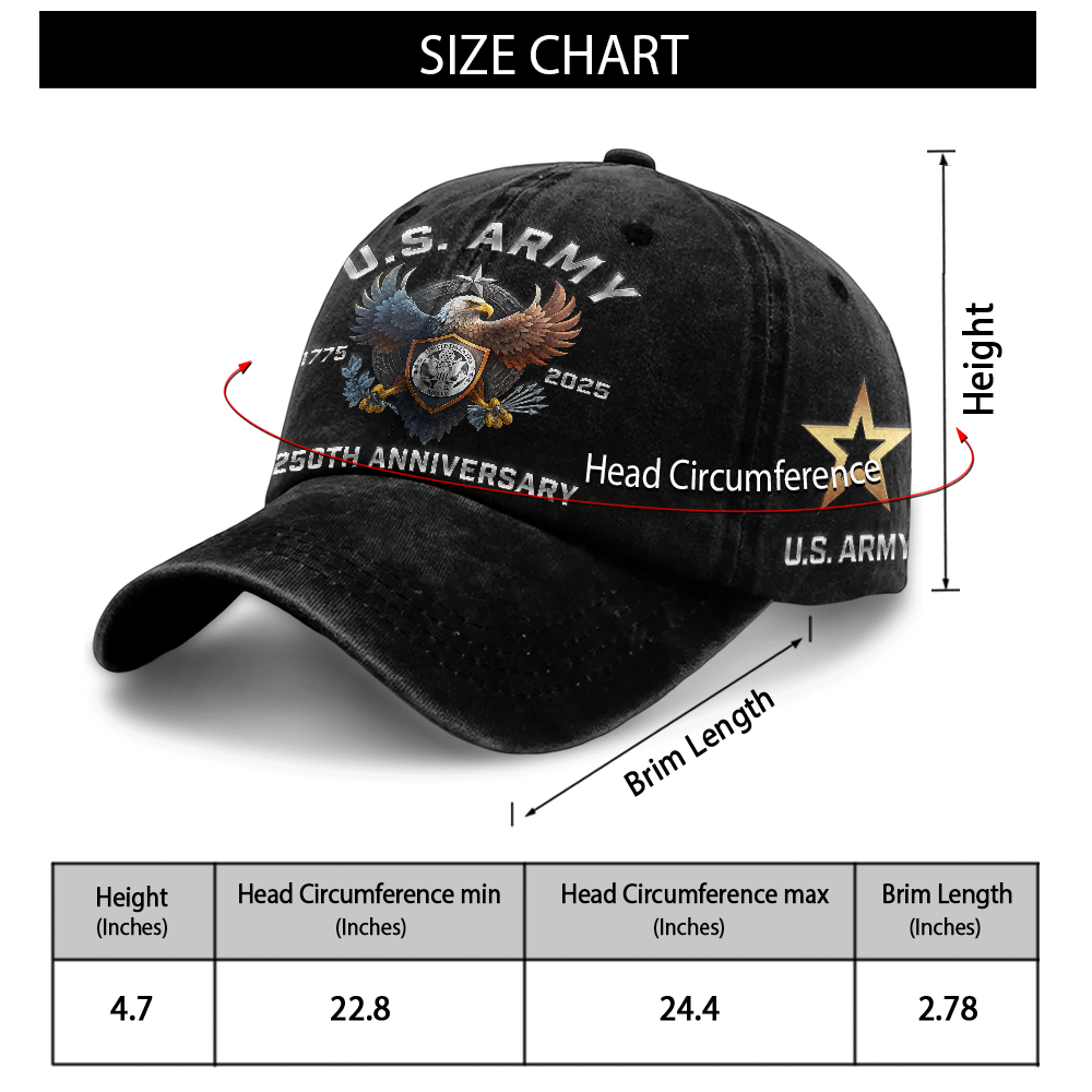 Army 250th Anniversary Washed Cap