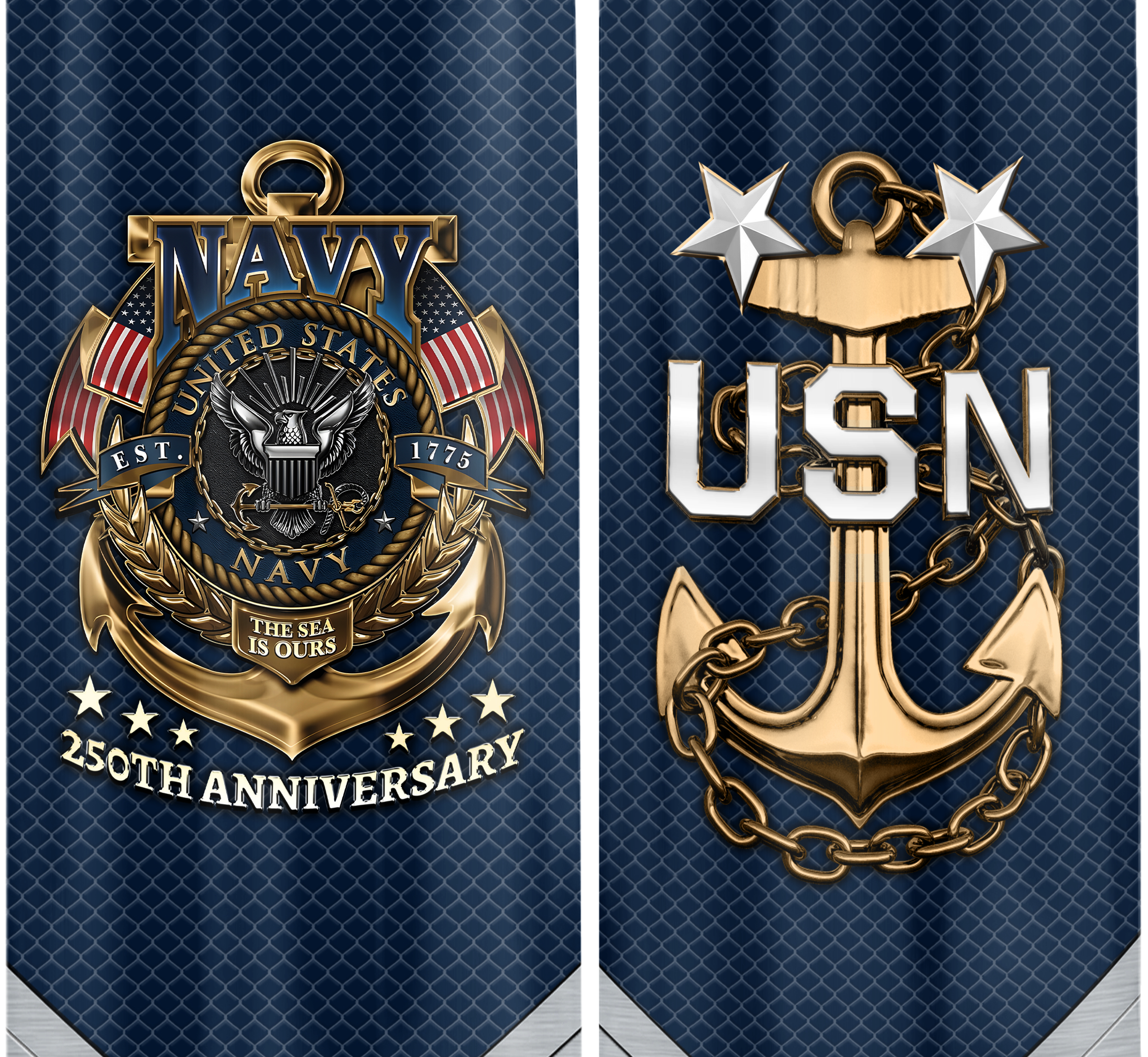 Navy 250th Anniversary Bullet Tumbler