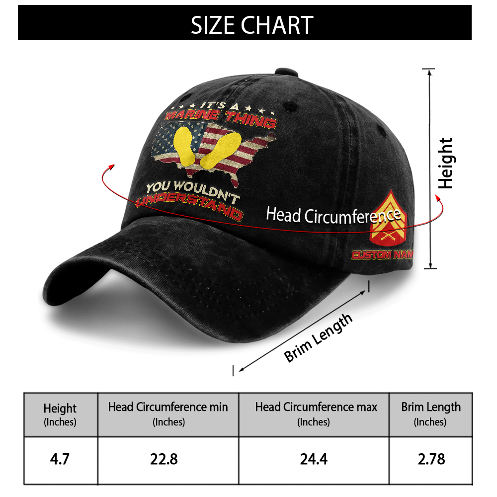Personalizable It's A Marine Thing Washed Cap