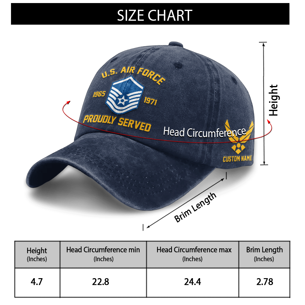 Personalizable Air Force Washed Cap