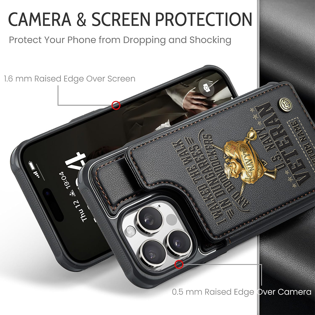 Personalizable Navy I Walked The Walk Wallet Phone Case