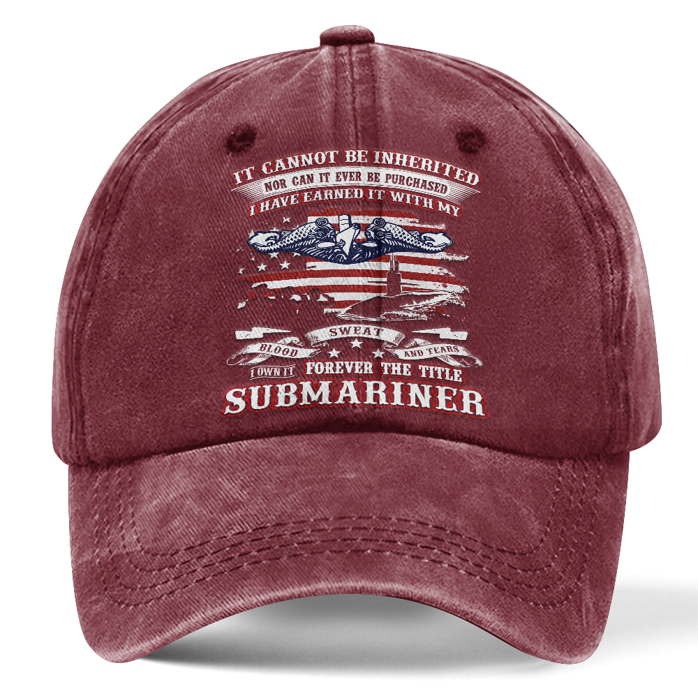 Navy Submarine Washed Cap