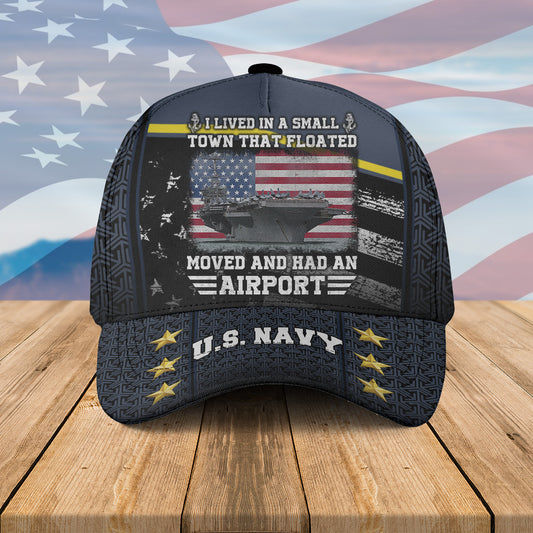 I Lived In A Small Town Navy Veteran Hat Cap