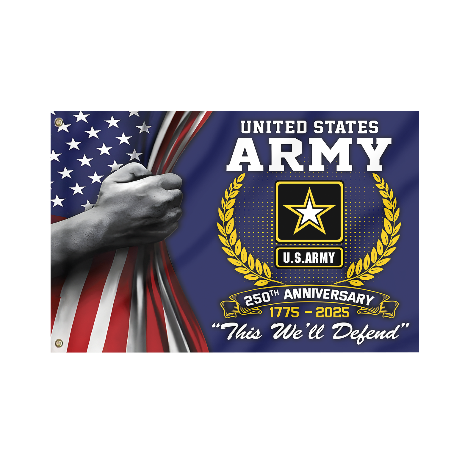 Army 250th Anniversary House Flag