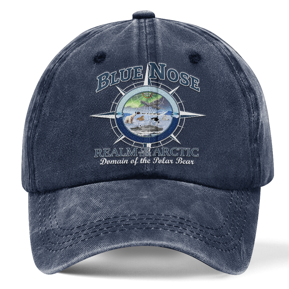 Personalizable Blue Nose Washed Cap