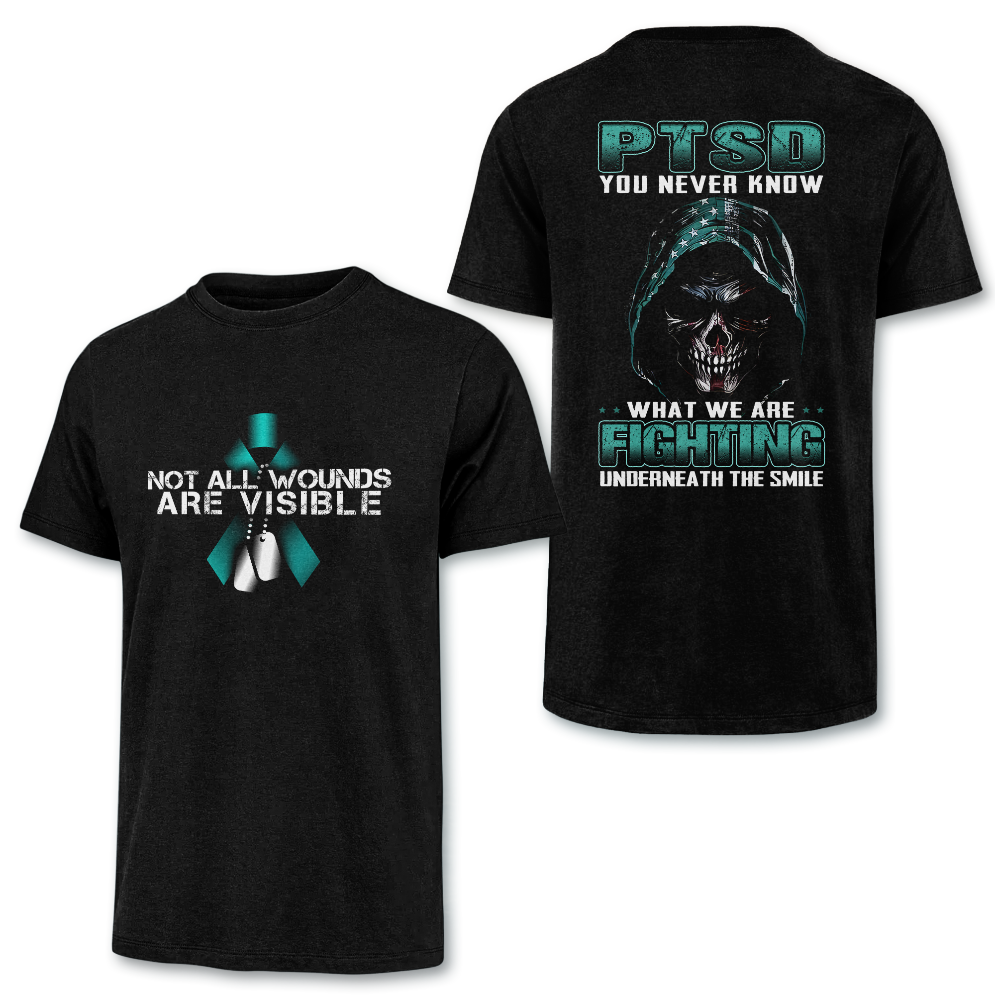 PTSD Not All Wounds Are Visible Double Side Classic T-shirt