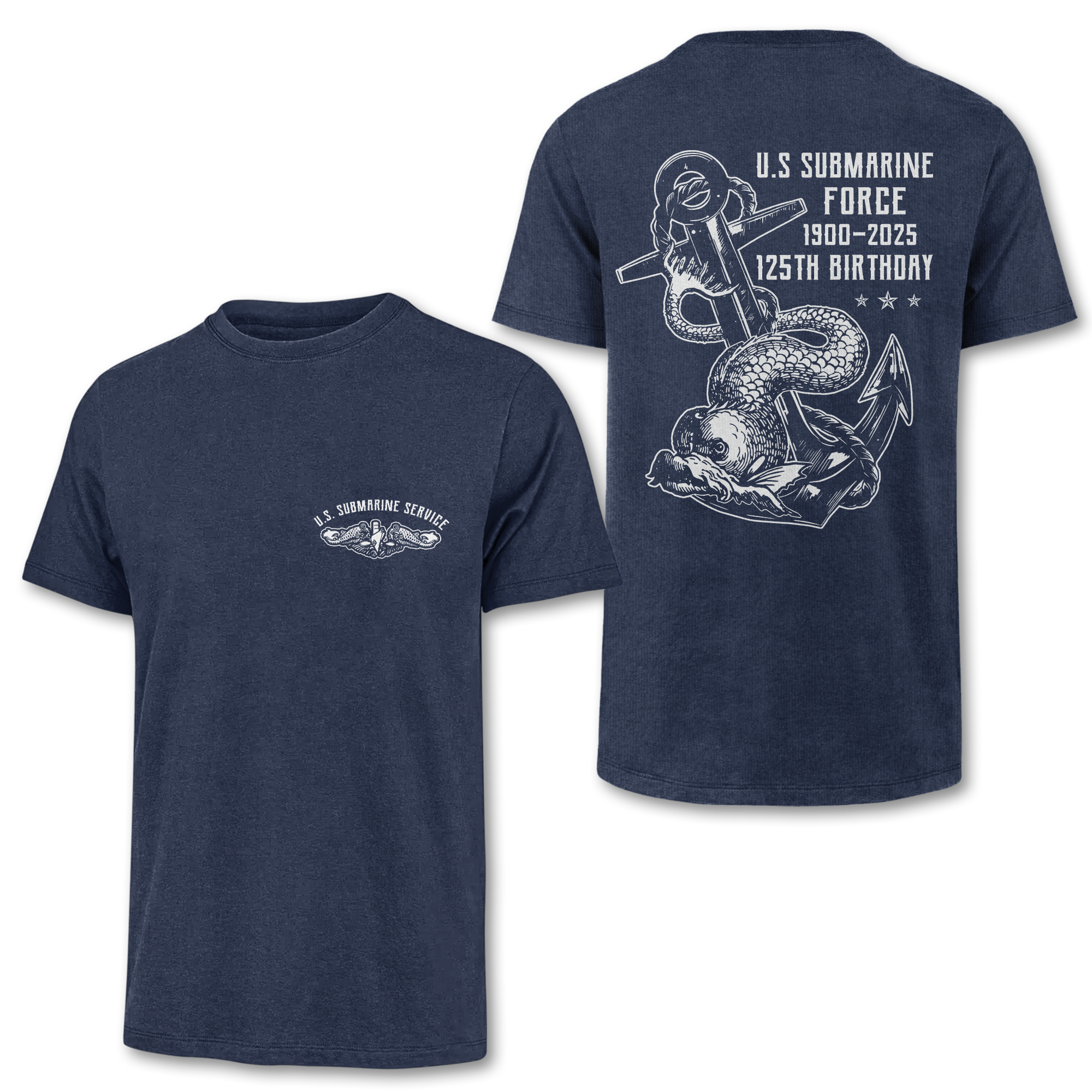 Navy Submarine 125th Birthday Double Sides Classic T-shirt