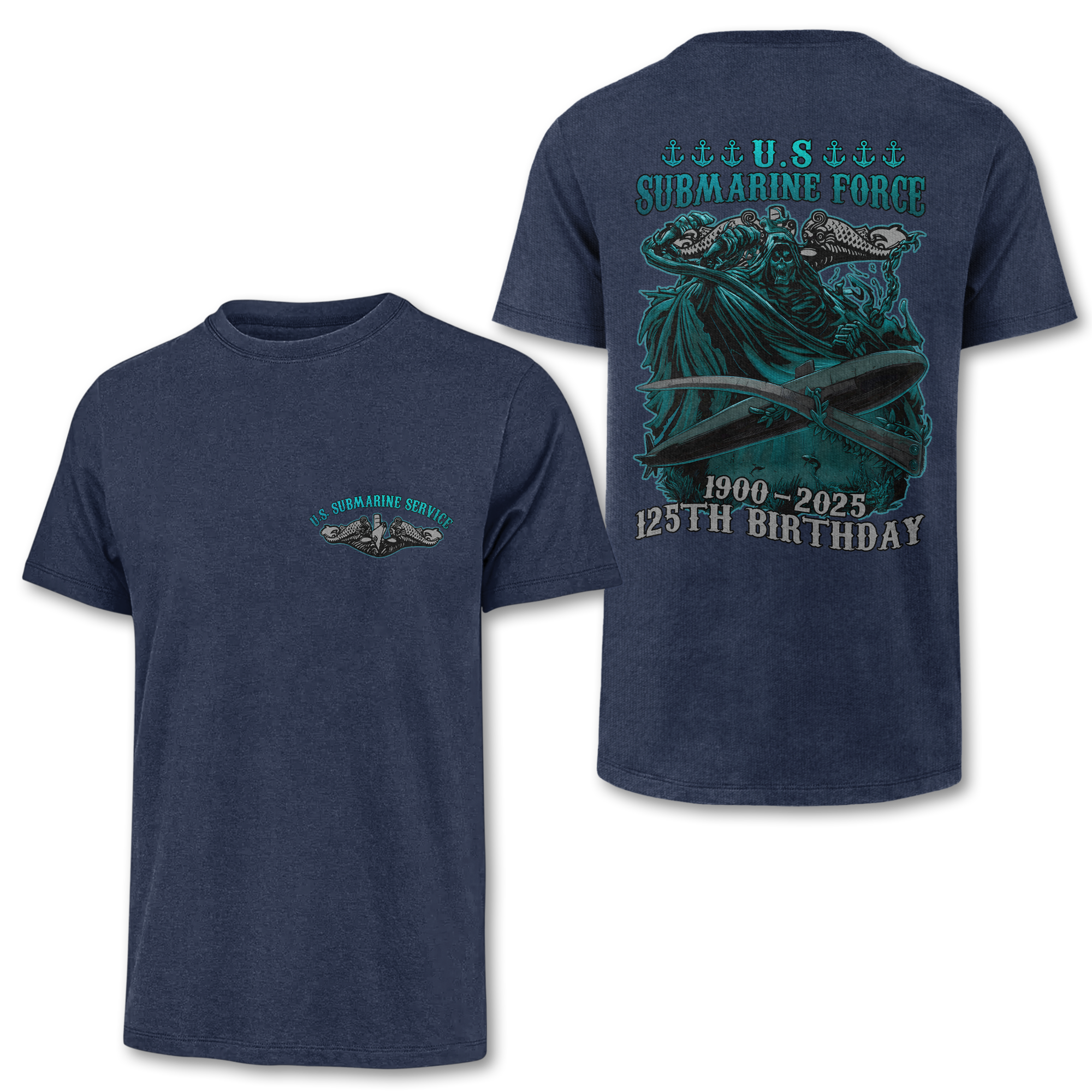Navy Submarine 125th Birthday Double Sides Classic T-shirt