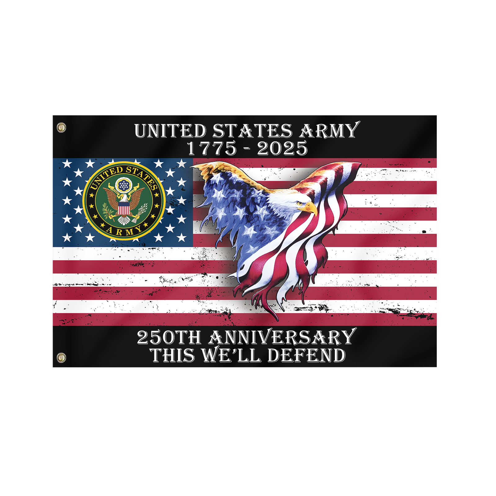 Army 250th Anniversary House Flag