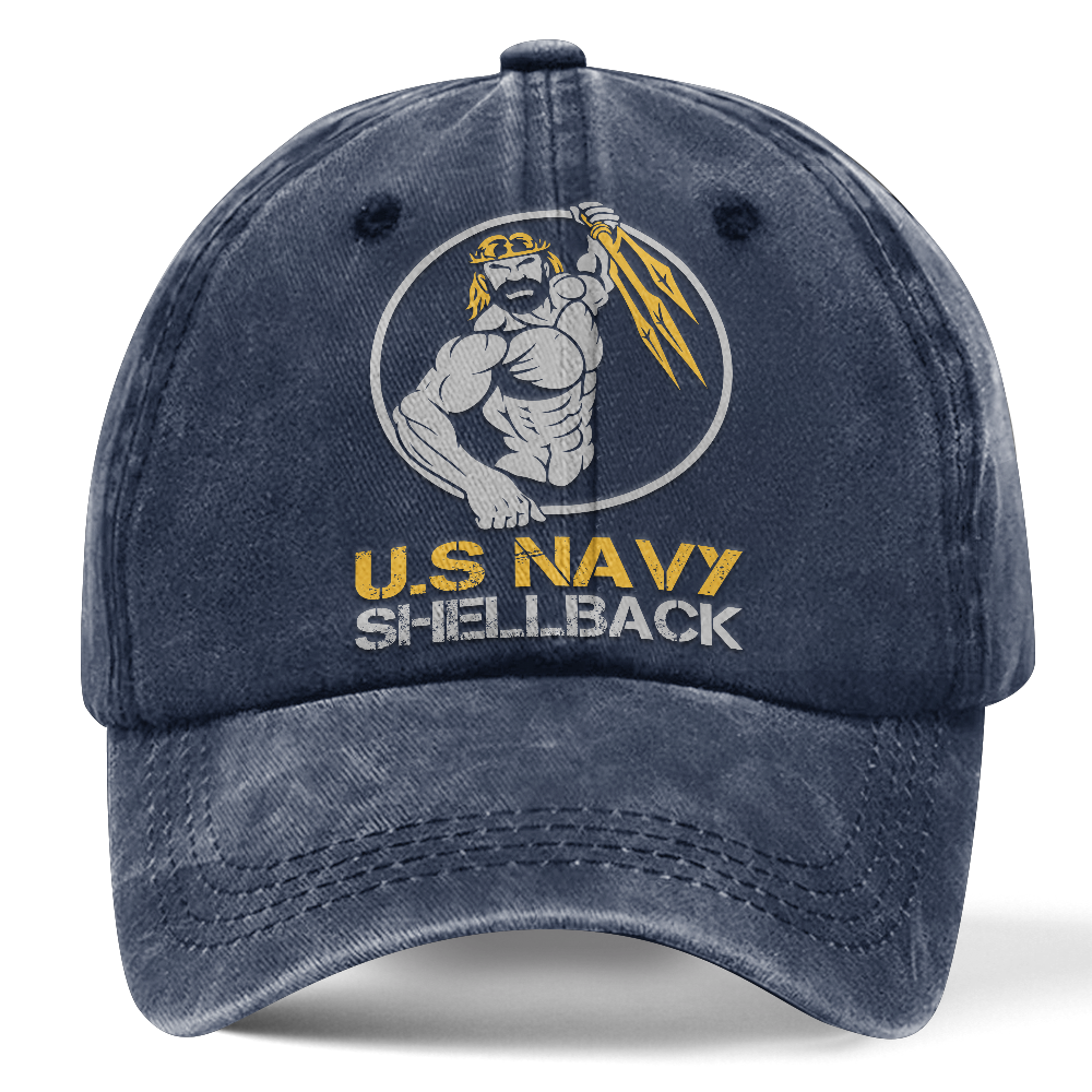 Personalizable Navy Shellback Washed Cap