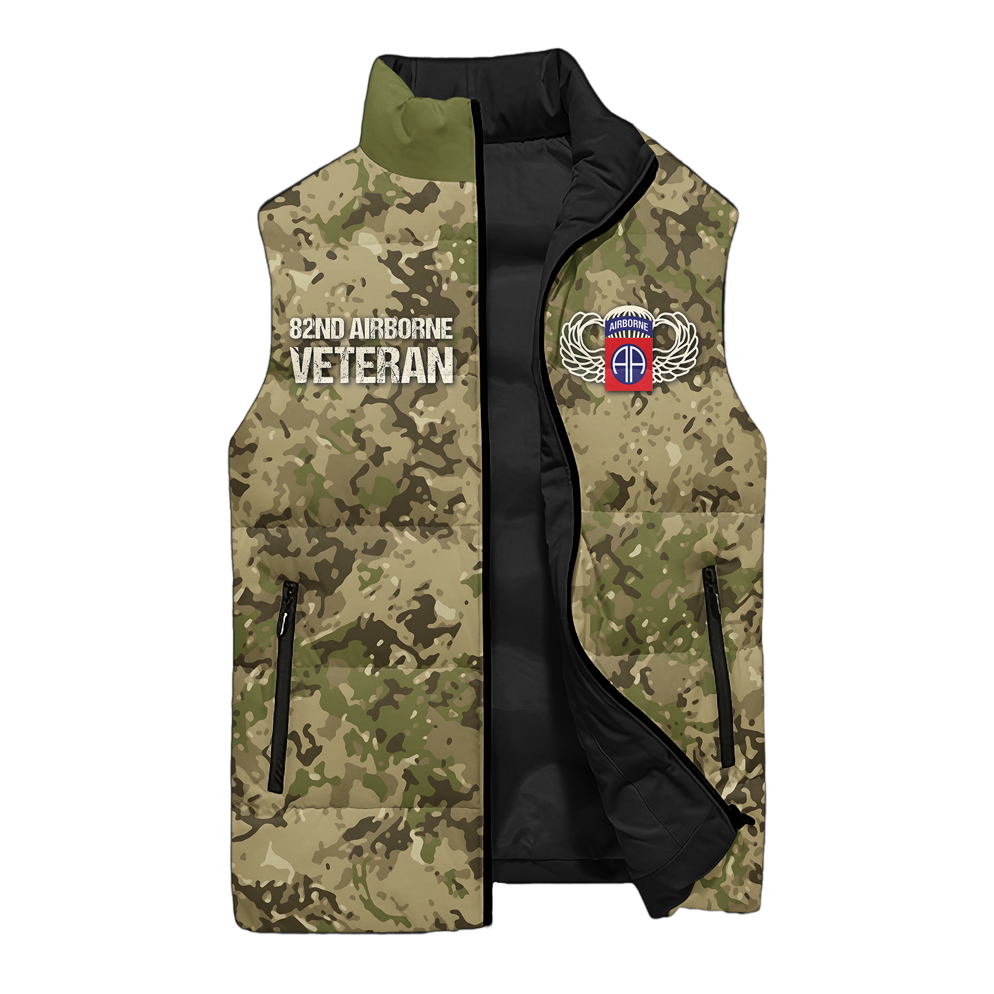 82nd Airborne Born At Benning Puffer Vest