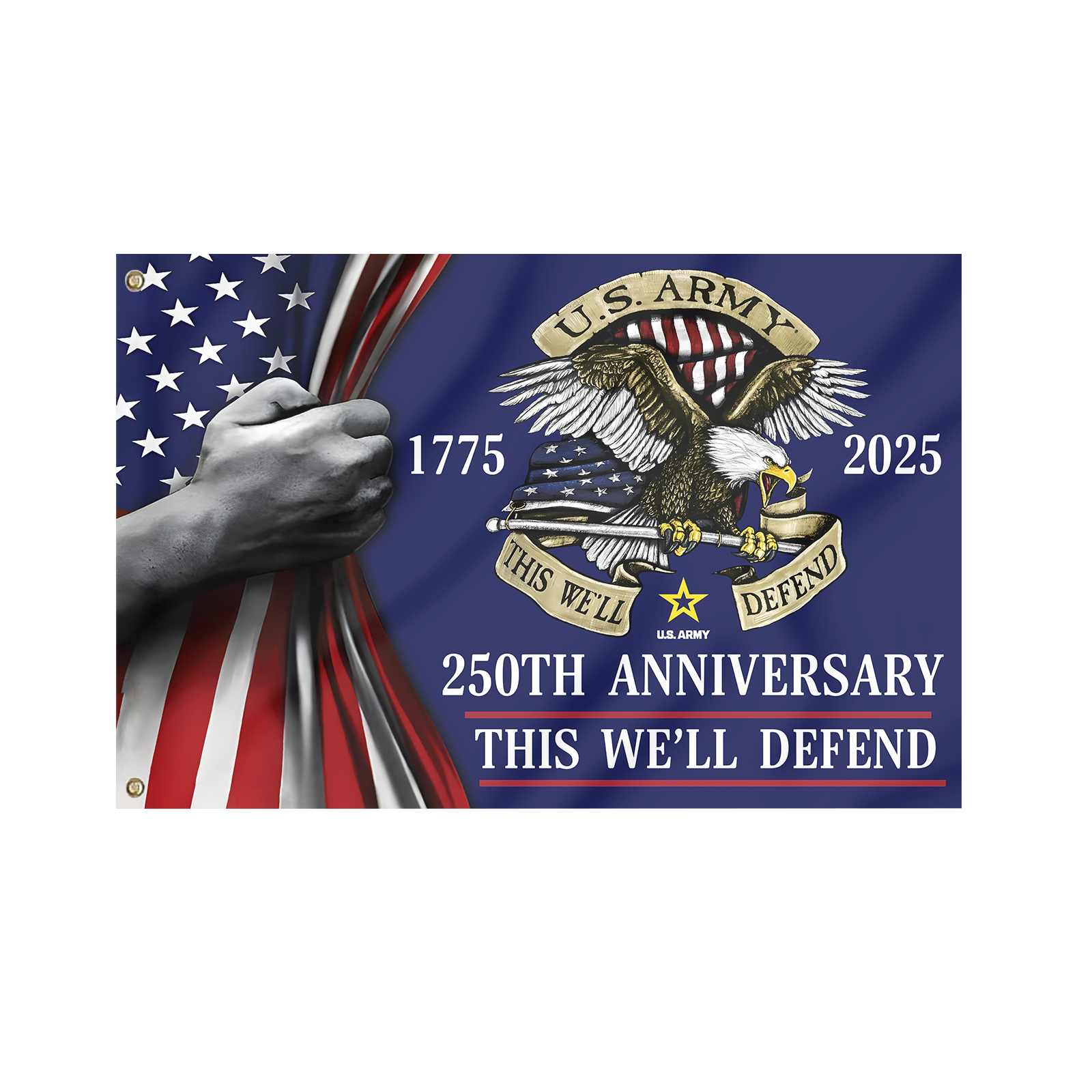 Army 250th Anniversary House Flag