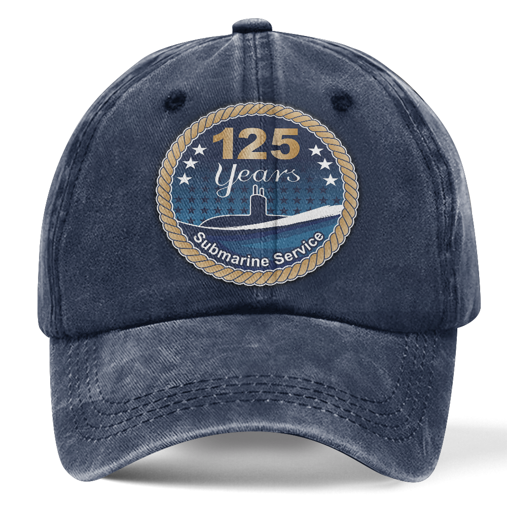 Navy Submarine 125th Birthday Washed Cap