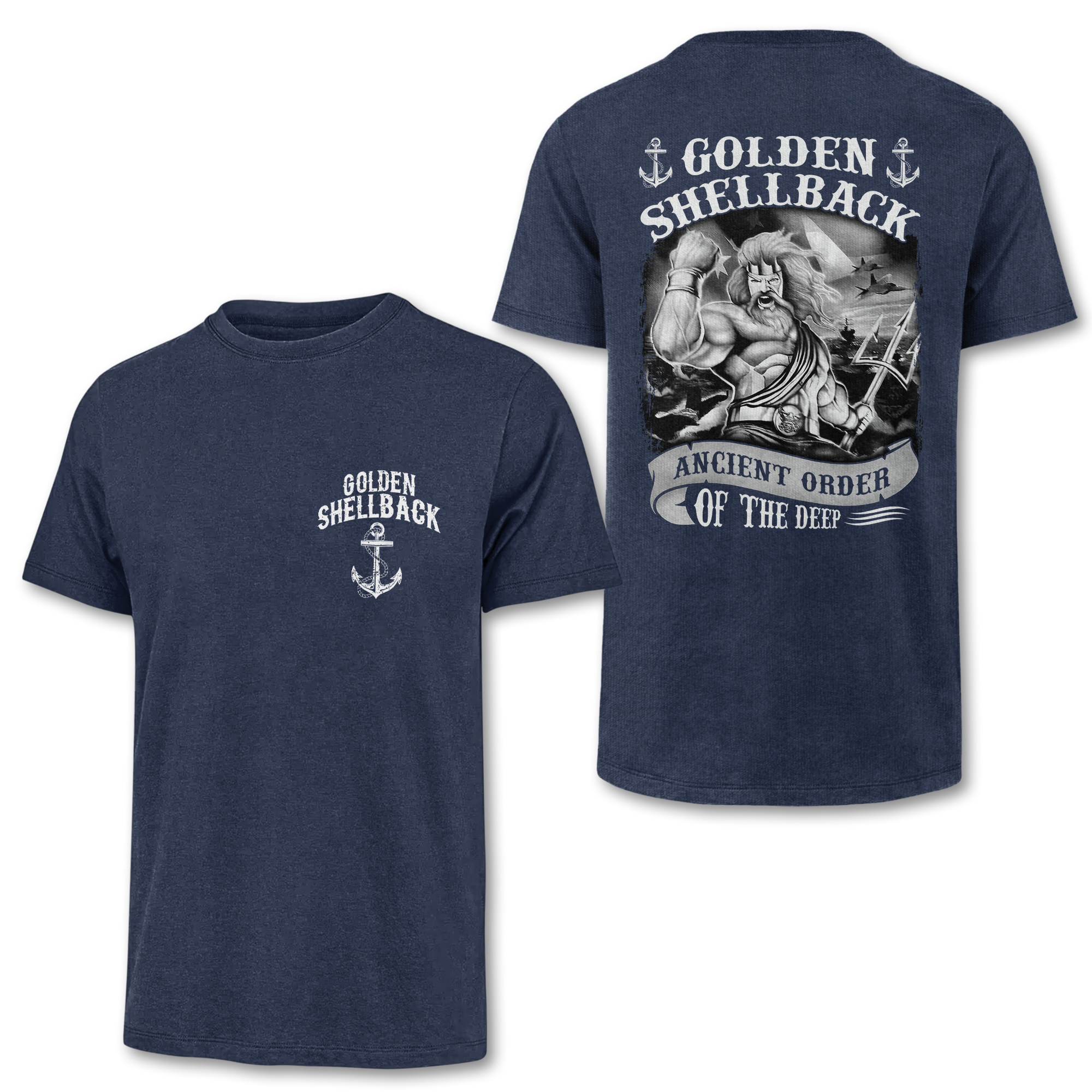Golden Shellback Ancient Order Of The Deep Double Side Classic T-shirt