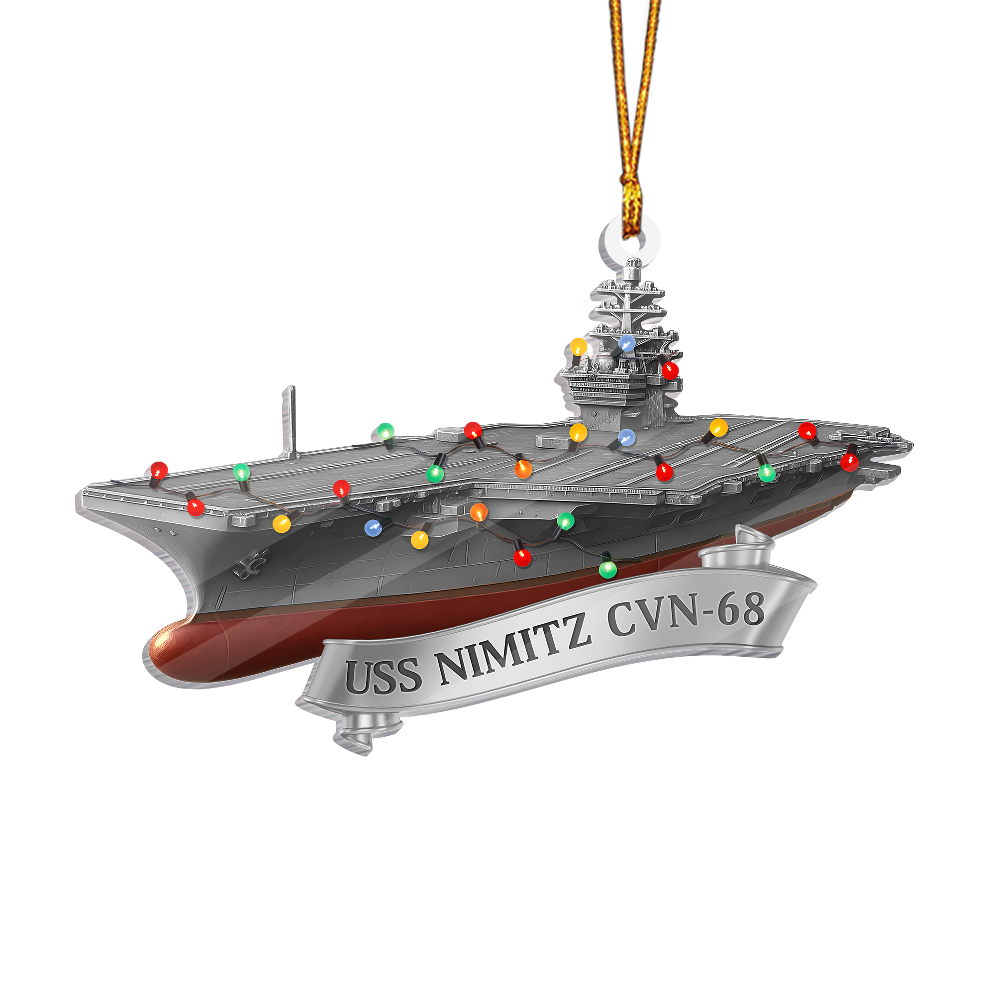 Personalizable Navy Ship Acrylic Ornament