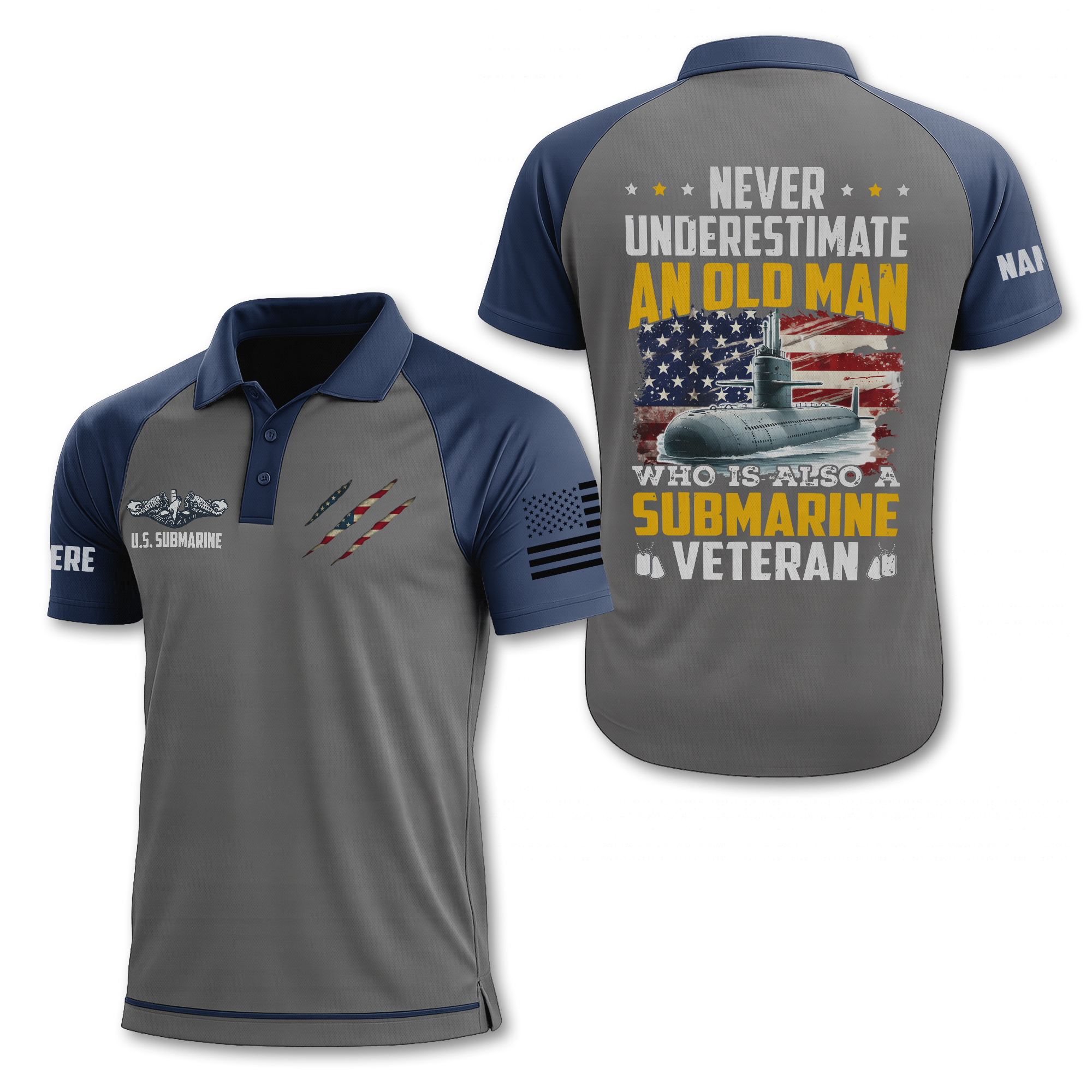 Navy Submarine Polo Shirt