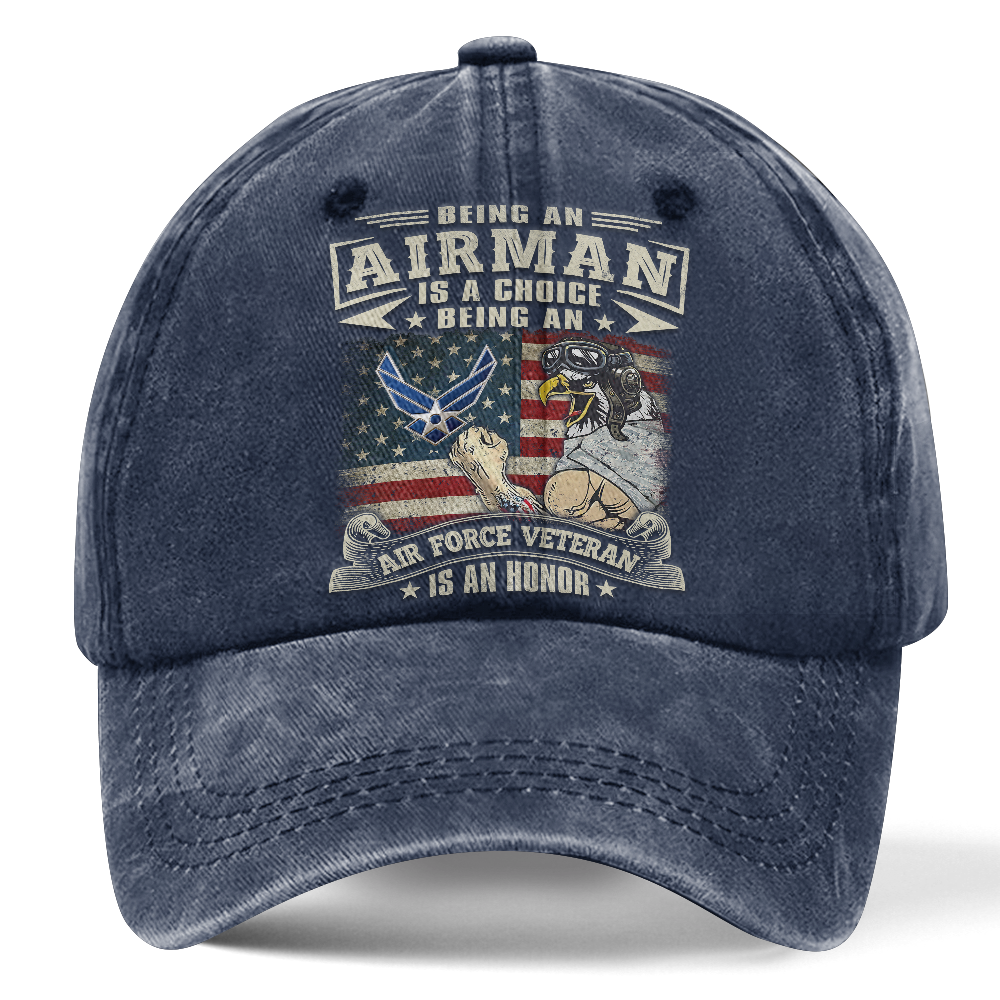 Personalizable Being An Air Force Veteran Is An Honor Washed Cap